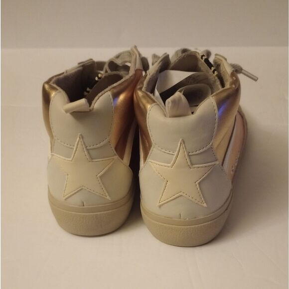 🆕👟ShuShop Riley High Top Sneakers, Metallic - Sz 9 - Picture 5 of 8